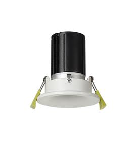 DM201528  Bruve 12 Tridonic powered 12W 4000K 1200lm 24° LED Engine,300mA , CRI>90 LED Engine Matt White Fixed Round Recessed Downlight, Inner Glass cover, IP65